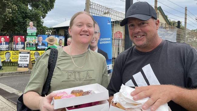 Nichole and Jason Murphy voted at Toongabbie Public School.