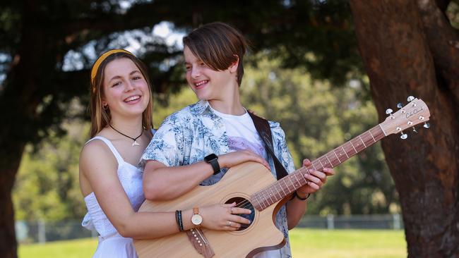 Luka-Angel, 17, and Jazziah Cairns, 14, are now pursuing their dreams of being a dancer and musician respectively, after being inspired and supported by Make-A-Wish Australia, which is turning 35. Picture: Justin Lloyd