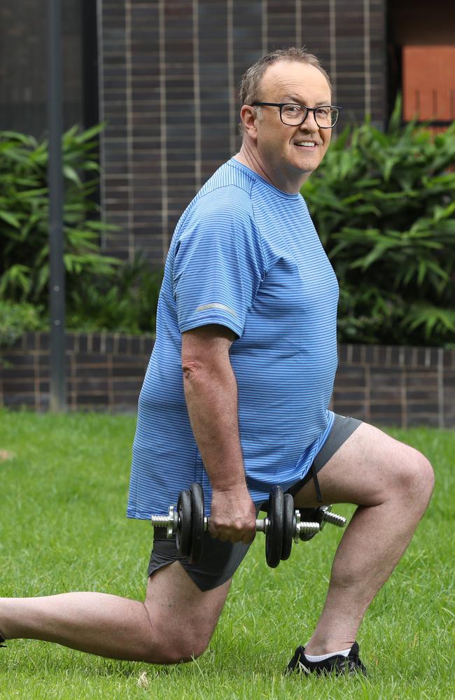 Pictured at his home in Alexandria in Sydney is radio broadcaster Chris Smith. Picture: Richard Dobson