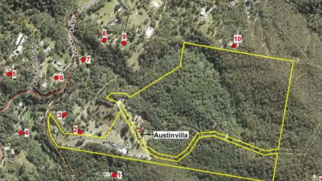 Properties close to planned wedding venue in the Gold Coast hinterland at Austinville.