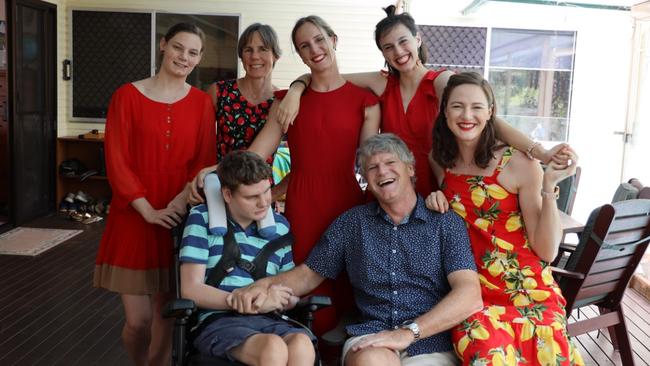 The Campbell family: Back row from left: Abigail, 19, Mum Jenny, Olympian Bronte, 26, Jessica, 24. Front Row: Hamish, 22, Dad Eric and three-times Olympian Cate, 28. Photo: Supplied.