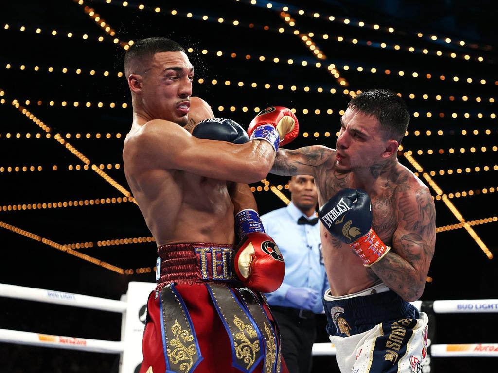 George Kambosos may defend his lightweight title against a local opponent. Picture: Al Bello/Getty Images