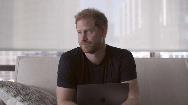 Prince Harry in his new Netflix docuseries. Picture: Netflix