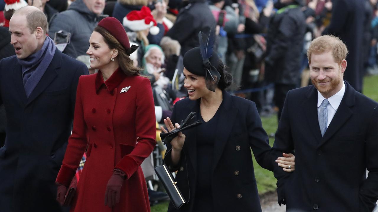 Briain’s fab four Royals were all smiles on Christmas Day. Picture: AP 