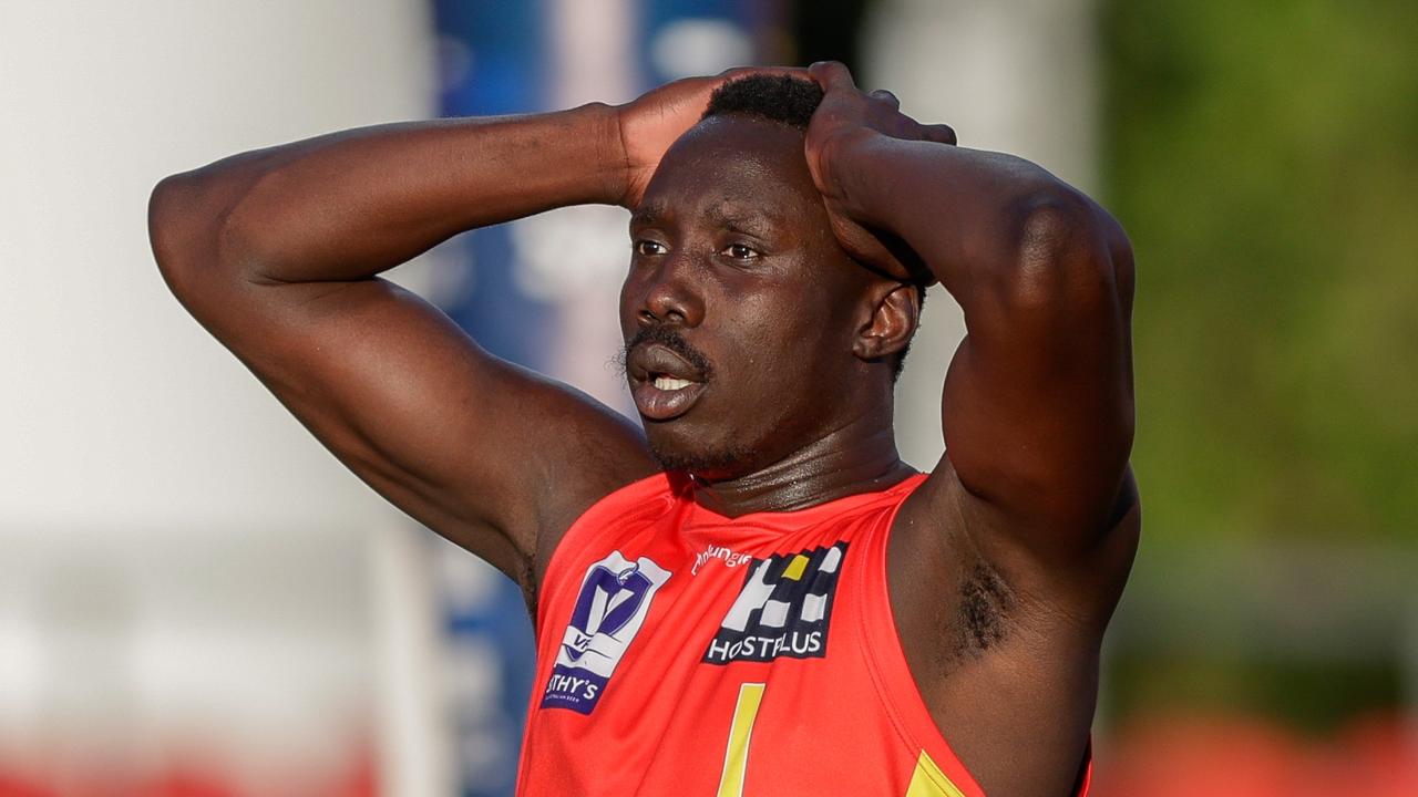 The Hawks will try and bring Mabior Chol back to Victoria. (Photo by Russell Freeman/AFL Photos via Getty Images)