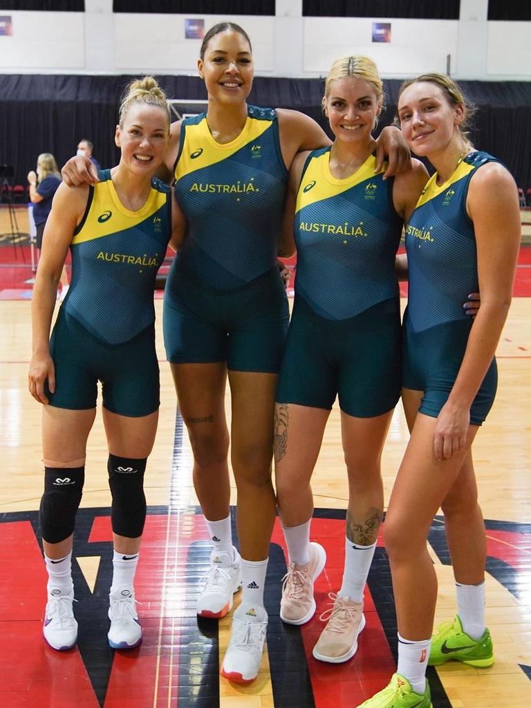 Cambage and her Opals teammates aren’t so tight anymore. Photo: Instagram.