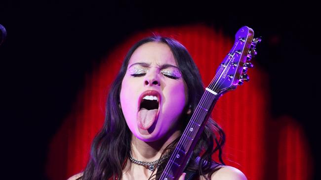 NEW YORK, NEW YORK – APRIL 05: Olivia Rodrigo performs onstage during the Olivia Rodrigo Sold-Out GUTS World Tour at Madison Square Garden on April 05, 2024 in New York City. (Photo by Kevin Mazur/Getty Images for Live Nation)