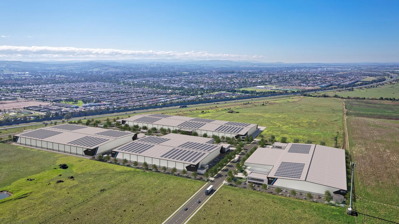 An artist’s impression of Enterprise Industry Park in Pakenham, Victoria, to be developed by ESR Australia and Mitsubishi Estate Asia.