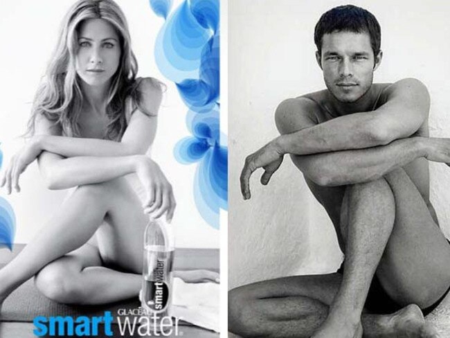 Jennifer Aniston in a SmartWater ad. Picture: Supplied