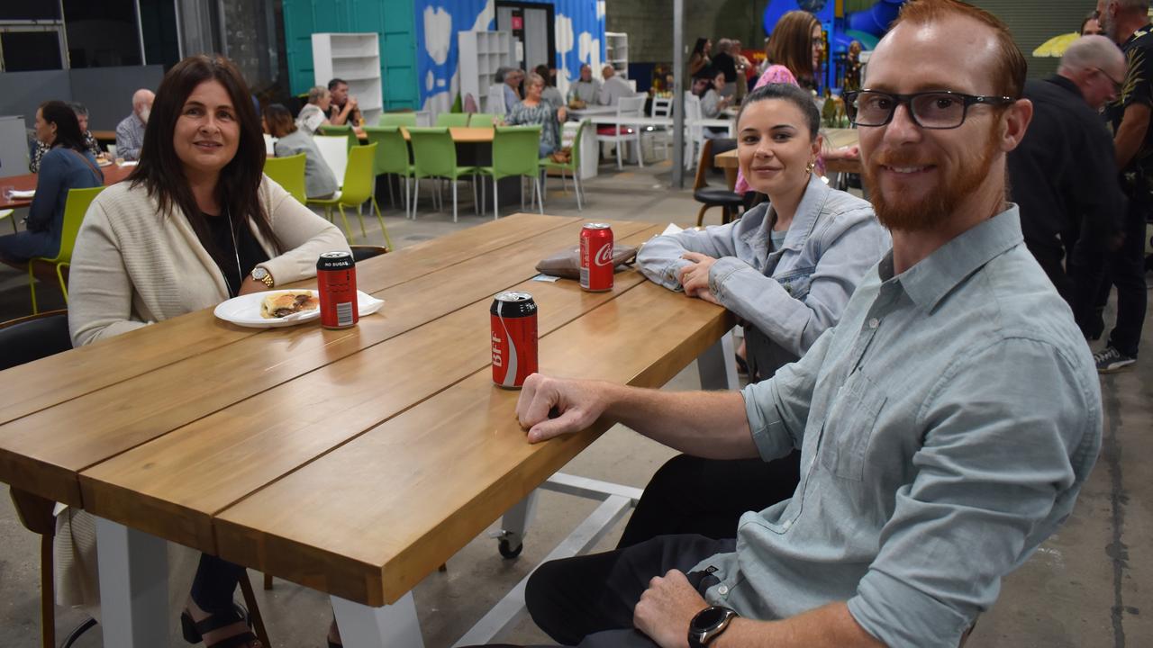 (L) Alison Chapman, Jamie Kershaw and Lisa Crawford from Community Life Support enjoy the opening of the Neighbourhood Hive. Photo: Stuart Fast