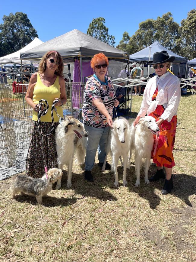 Roxy, Diane Kessen, Floris, Sybil Moorrees, Carol, Pink and Pauline Barclay at the Lang Lang Pastoral Agricultural and Horticultural Show on Saturday, January 18, 2025. Picture: Jack Colantuono