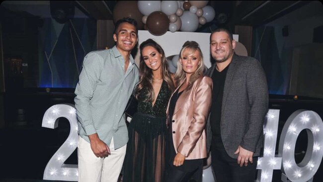 Jamarra Ugle-Hagan and Mia Fevola with Alex and Brendan Fevola.