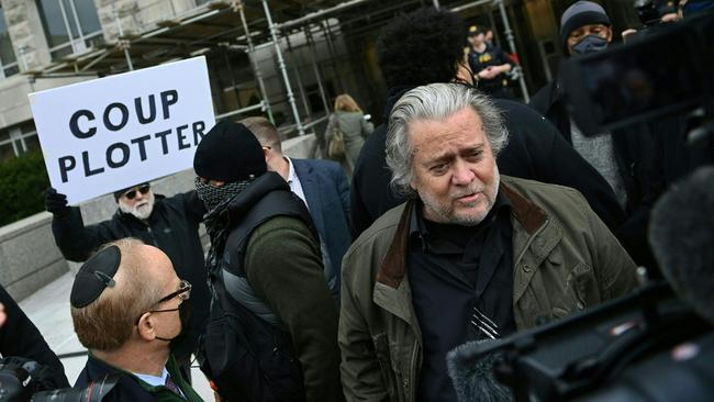 Steve Bannon arrives at the FBI’s Washington last November. Picture: AFP