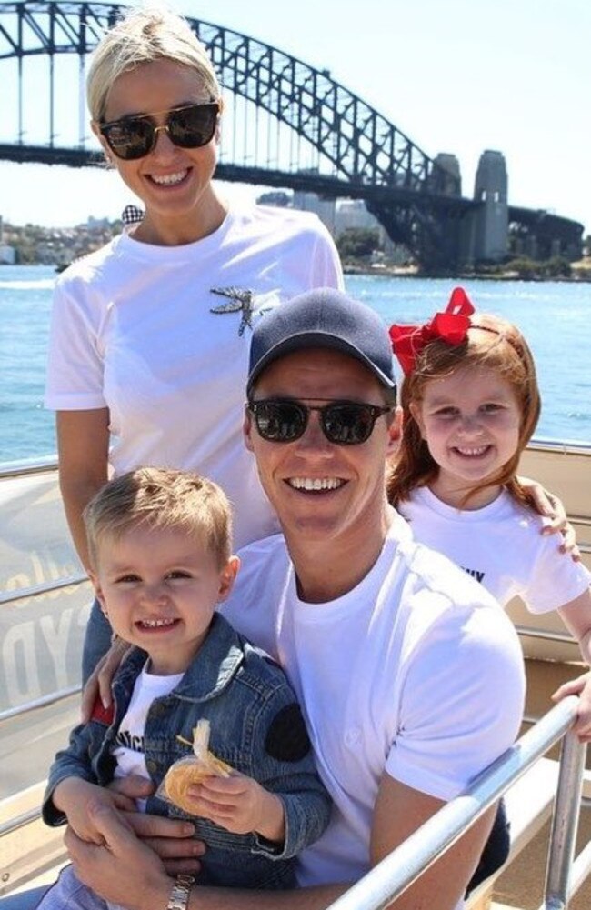 Roxy Jacenko with Oliver Curtis and their children. Picture: Instagram