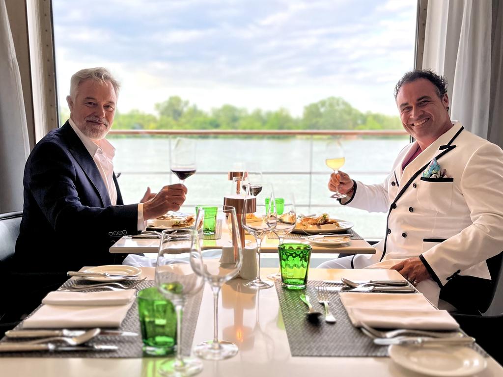 Dinner along the Danube river. Picture: Binge