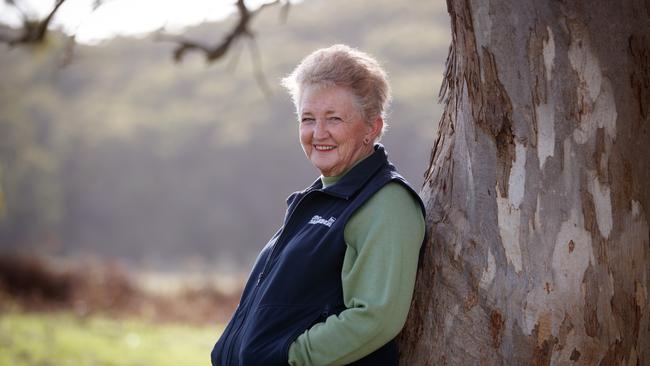 Outgoing Onkaparinga Mayor Lorraine Rosenberg at her Willunga Hill farm. Picture: Matt Turner.