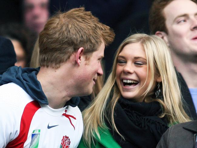 Prince Harry and his then girlfriend Chelsea Davy at a rugby match, November 2008. Some say she was smart to get out. Picture: AFP/Chris Ratcliffe