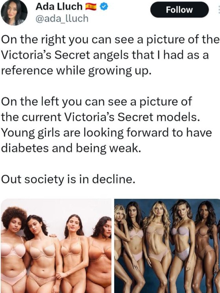 One woman went so far as to say the new models meant that our ‘society was in decline’. Picture: X (Twitter)