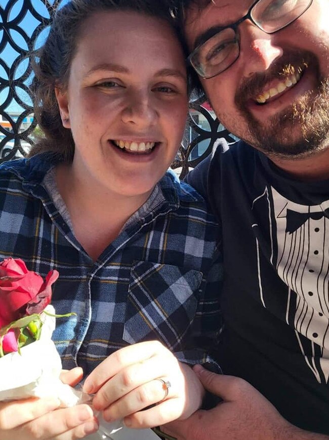 Mitchell McAulay - Powell proposes to Rhiannon Williams with a coffee message at The Two Professors Rockhampton