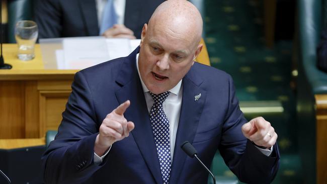 National Party leader Christopher Luxon speaks in parliament. Picture: Getty Images.