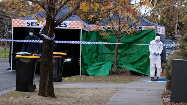 Neighbours say they heard helicopters late on Sunday night. Picture: Luis Enrique Ascui