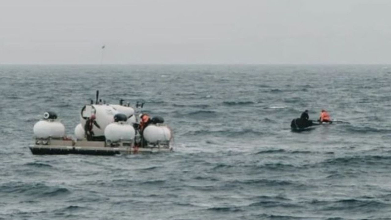 The last known picture of the submarine before it vanished exploring Titanic's wreck. Picture: Supplied