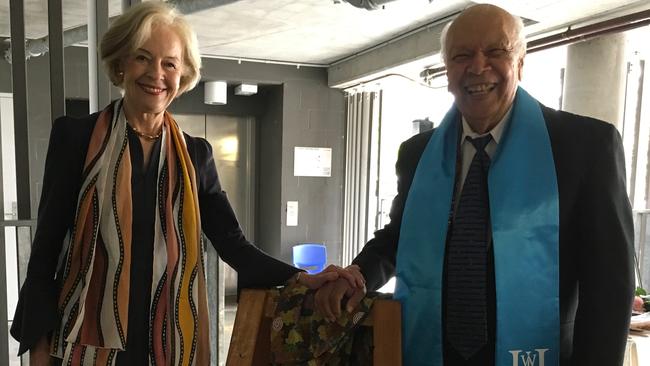 Former Governor General Dame Quentin Bryce with Springfield Hymba Yumba patron Uncle Albert Holt.