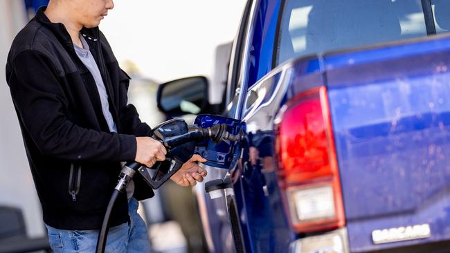 The US national average price for regular gasoline fell to $2.97 USD per gallon on Monday, the lowest since May 2021. Picture: Andrew Harnik/Getty Images/AFP