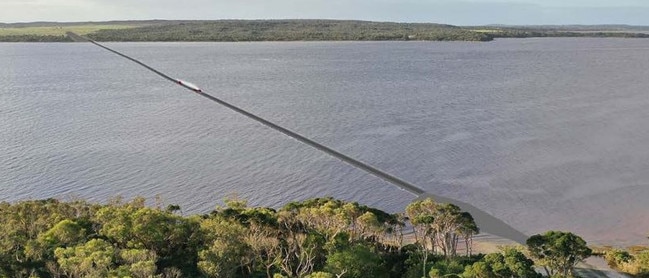 Artist’s impression of the proposed 1.2km bridge across to Robbins Island.