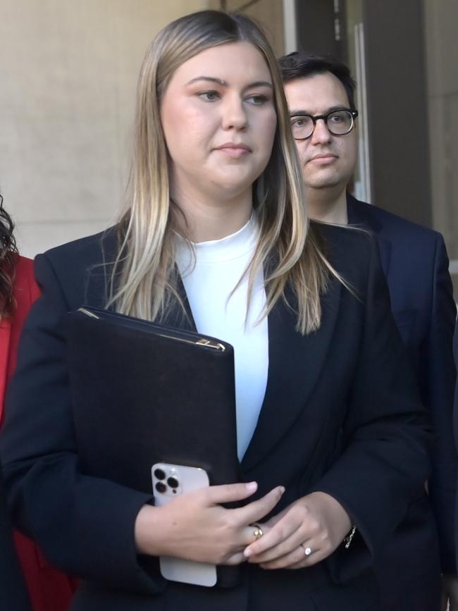 Brittany Higgins at the Federal Court.