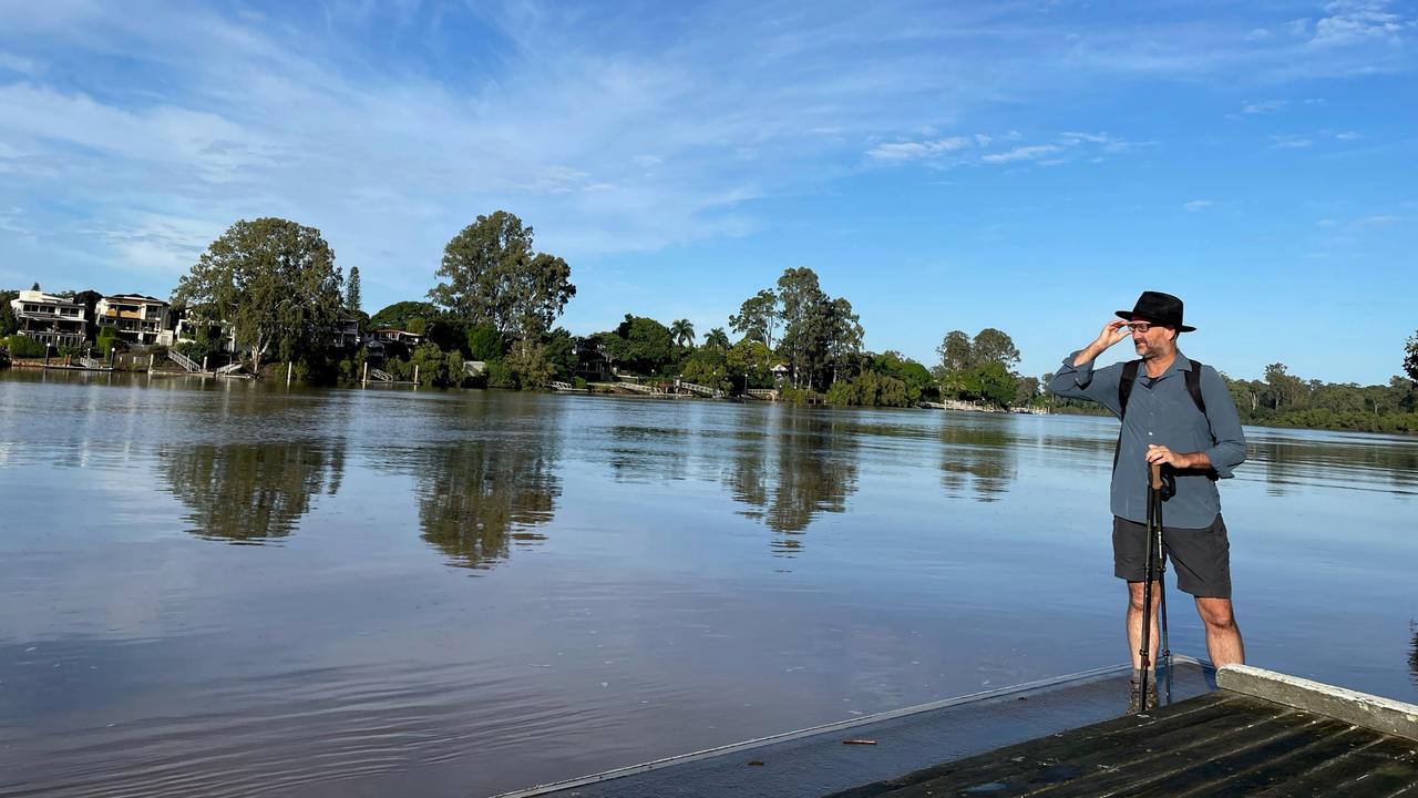 Simon Cleary on the pilgrimage along the Brisbane River.