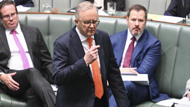 Prime Minister Anthony Albanese says the NBN ‘belongs in public hands’. Picture: NewsWire / Martin Ollman