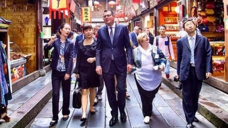 Daniel Andrews in China in 2015. Picture: Instagram