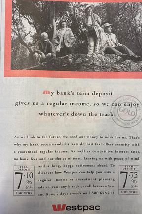 Westpac offered high interest rates in 1995. Advertisements in the Gold Coast Bulletin, August 1995. Gold Coast History.