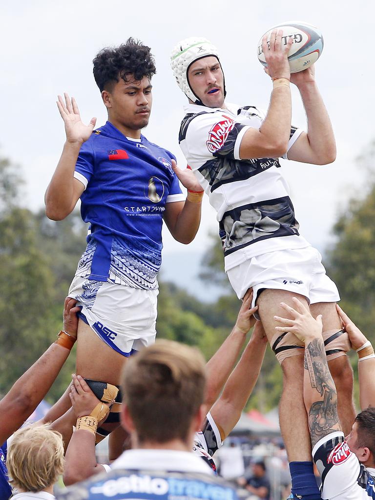 Ethan Filipo for NSW Samoa and Nicholas Bett from the Barbarians.