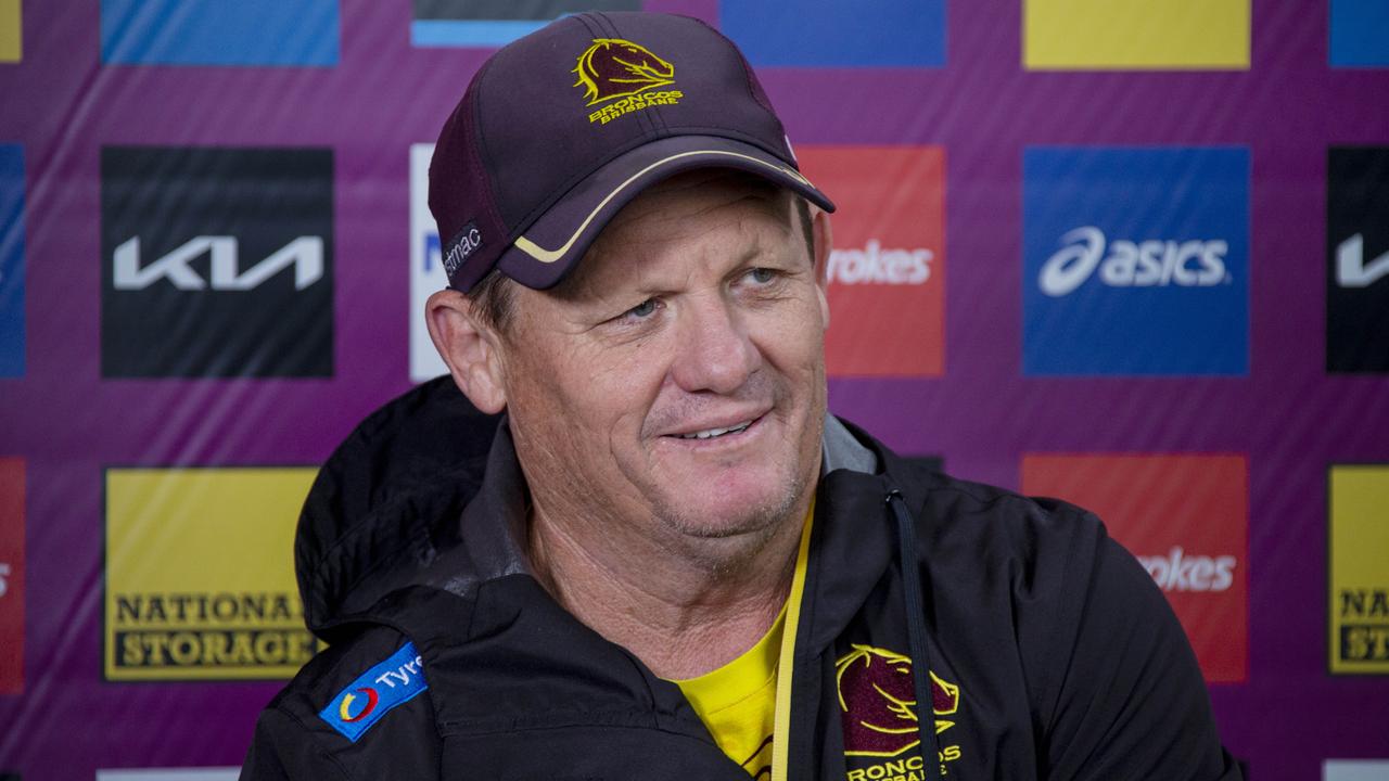 Brisbane Broncos head coach Kevin Walters talking to the media after a training session on Friday 2 September 2022. Picture: Jerad Williams