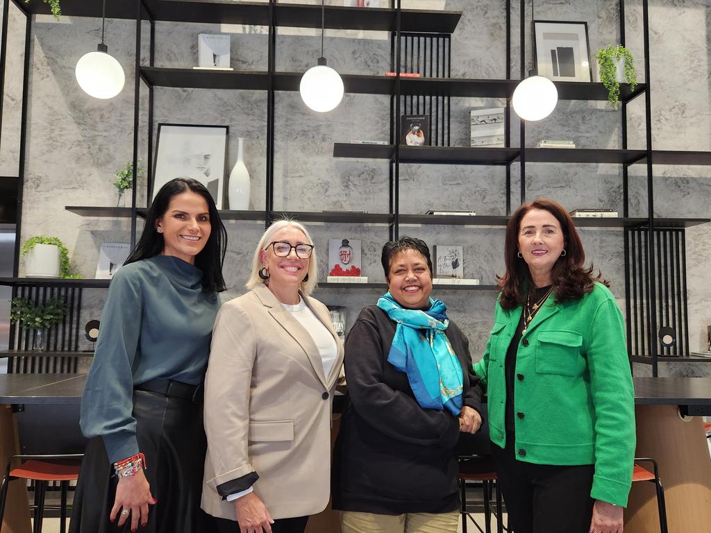 (From left) Juliana Mantilla, Sarah Darley, Dr Sam Monteiro, Carolyn Robinson (R) at the first-ever National Roundtable on Recovery and Healing from Domestic, Family and Sexual Violence. Photo: Supplied