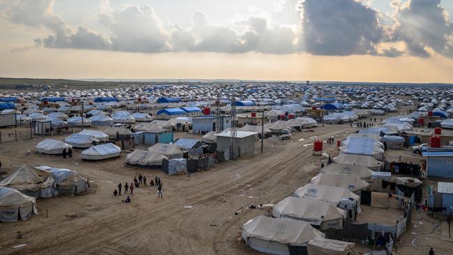 A general view of al-Hawl refugee camp in northeastern Syria. Picture: AFP