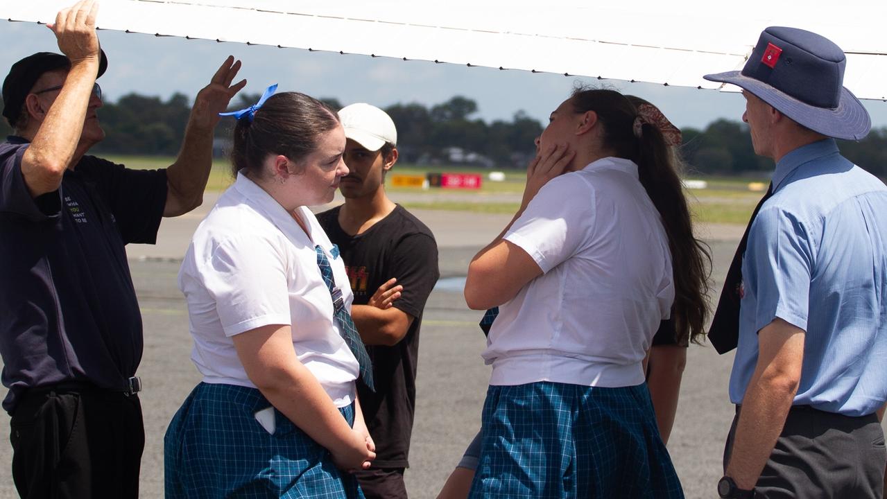 Students were walked through the most important parts of an aircraft.