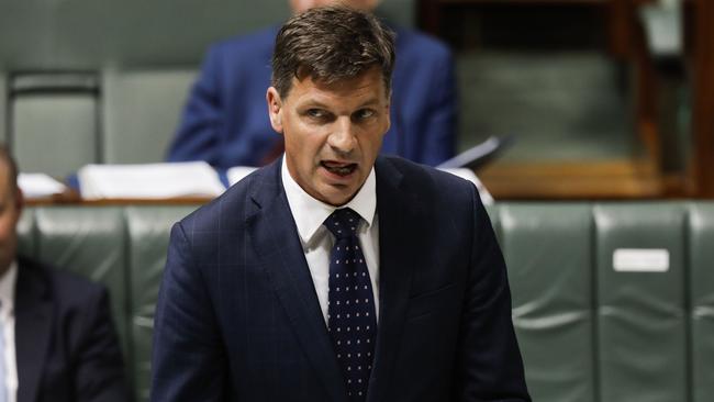 Federal Energy Minister Angus Taylor says it’s time for ­companies to “translate commitments and ambition into real and tangible outcomes”. Picture: Sean Davey.