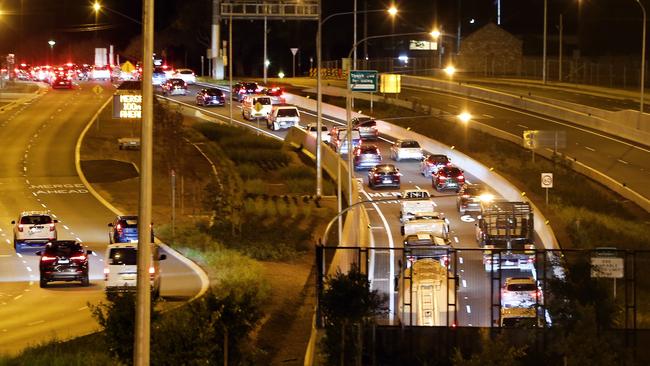 The run along Parramatta Rd, near the entrance/exit of the new M4 tunnel at Ashfield, at about 6pm on a weekday has been congested.