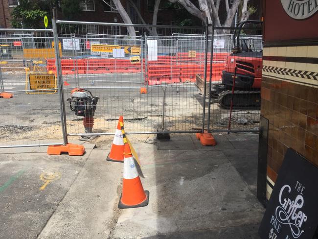 Delays and major interruptions to businesses … the Sydney light rail construction has become a nightmare. Picture: Supplied