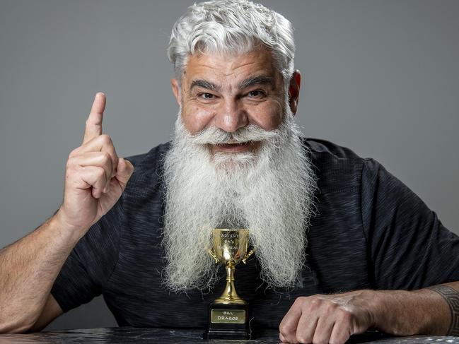 Bill Dragos of Henlery Beach South has been voted as having the best beard in SA .Friday August,16,2024.Picture Mark Brake