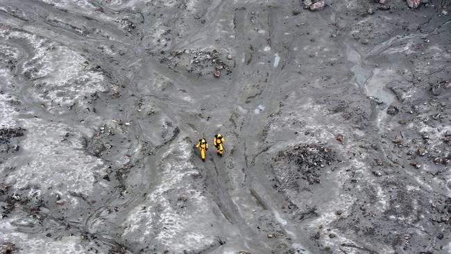 Aerial photo of the retrieval mission Picture: New Zealand Defence Force