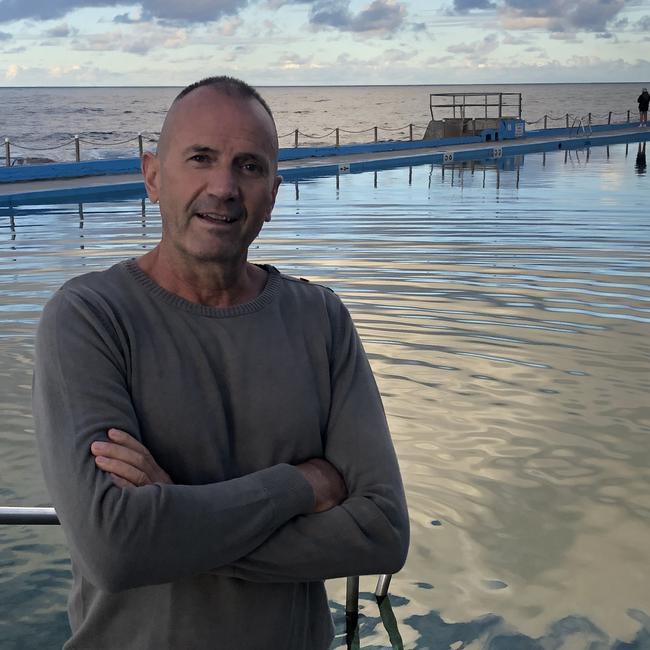 Dee Why swimmer Ernest Michel, reckons he was stung by a jimble while doing laps at Narrabeen ocean pool last week. Picture: Jim O’Rourke