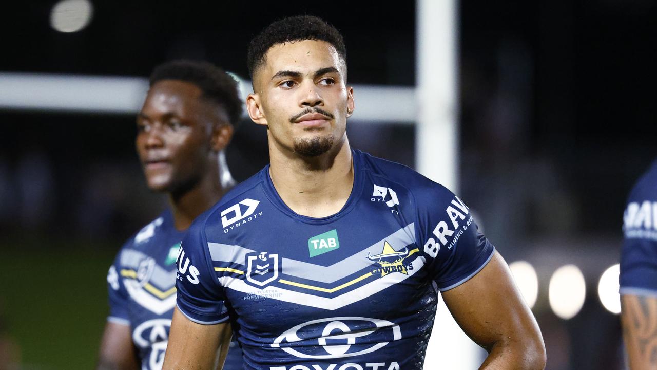 Cowboys winger Robert Derby is targeting a return from an ankle injury during the upcoming Pacific Championships with Papua New Guinea. Picture: Brendan Radke