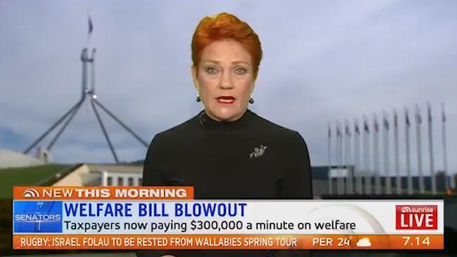 Pauline Hanson and Sarah Hanson-Young clash over welfare payments