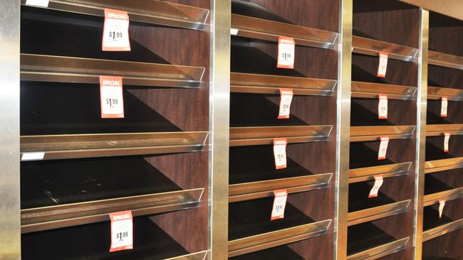 Bread was stripped from the shelves at IGA at Atherton.