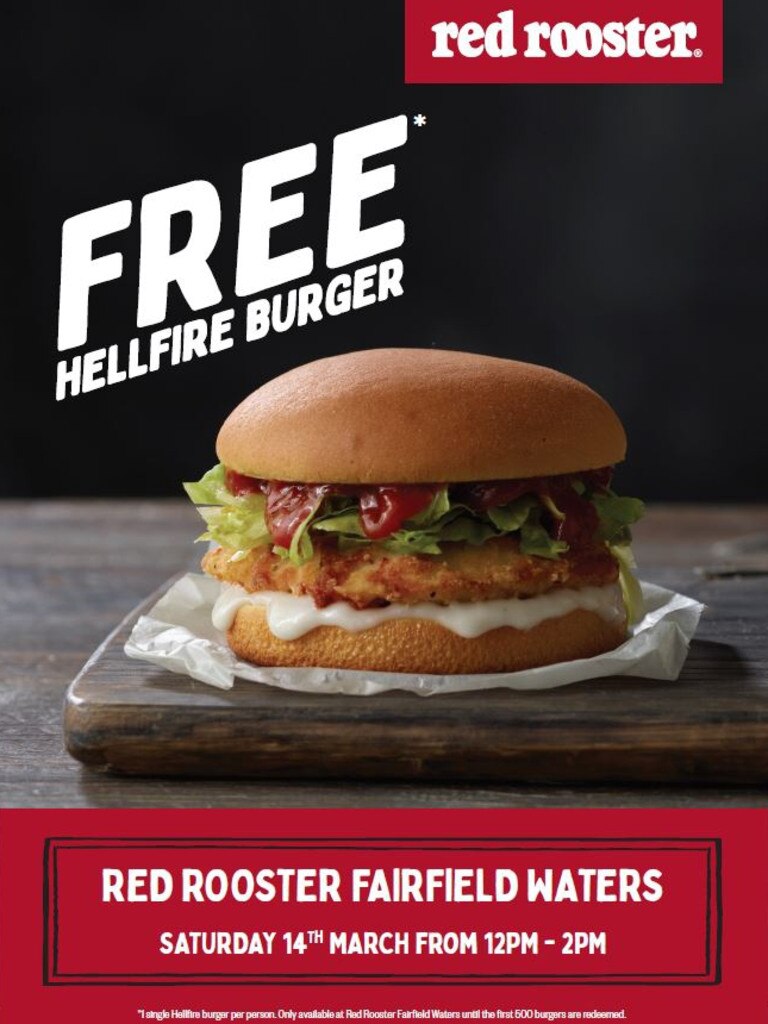 Red Rooster Fairfield Waters gives away burgers | Townsville Bulletin