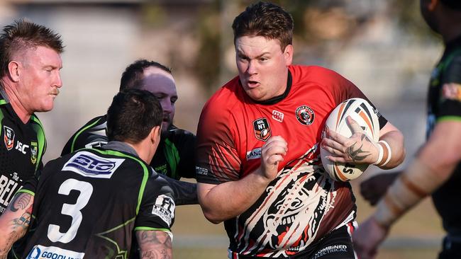 Dillan Vanderburg had a big game for Litchfield in his side’s big win against Nightcliff. Picture: Felicity Elliott